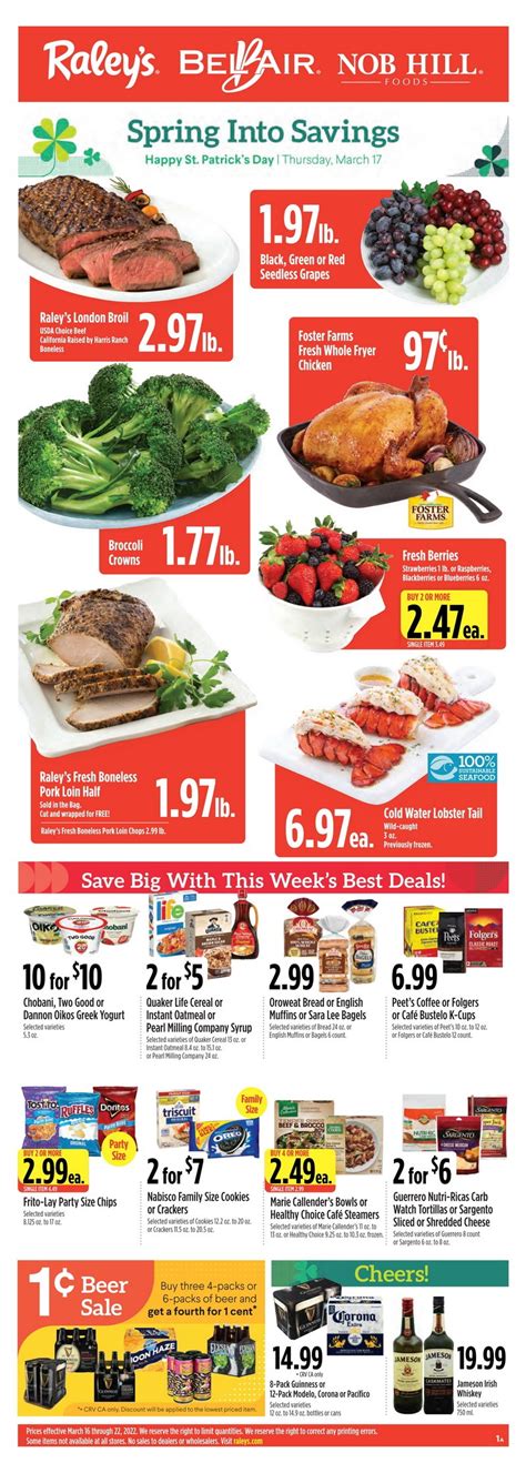 Raley's Supermarkets Weekly Ad Mar 16 – Mar 22, 2022