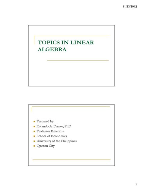 1 Topics in Linear Algebra | Determinant | Matrix (Mathematics)