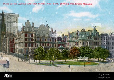 Plaza at 5th Avenue and 59th Street, New York, showing Vanderbilt ...