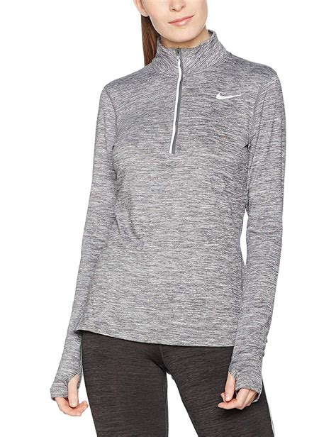 Nike - Nike Women's Dri-Fit Element 1/2 Zip Running Shirt-Dark Grey Heather-Small - Walmart.com ...