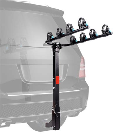 Leader Accessories Hitch Mount 4 Bike Bicycle Carrier Racks Foldable for Cars, Trucks with 2 ...