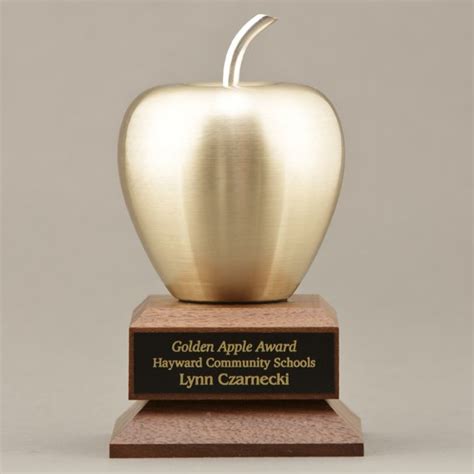 Smooth Golden Apple Award - Teachers Gifts & Recognition