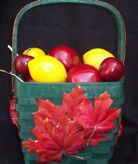 fruit filled basket decorated for fall | Crafts, Decor, Basket