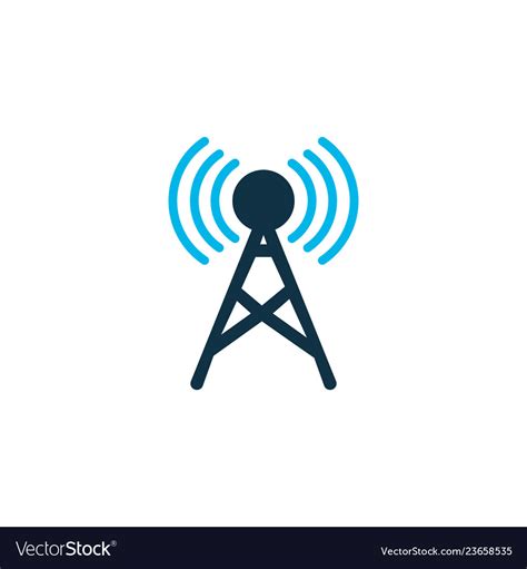 Communication tower icon colored symbol premium Vector Image