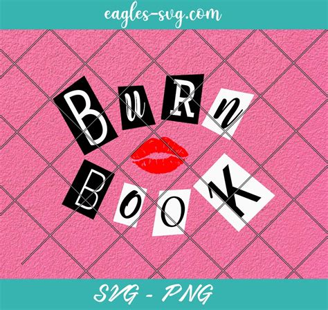 Mean Girls Burn Book Cover & Logo Combo Svg, Cut Files for Cricut & Silhouette, Png, Clip Art ...