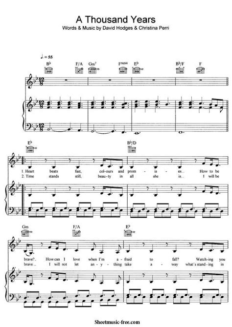 A Thousand Years Piano Sheet Music Christina Perri | Piano sheet music ...