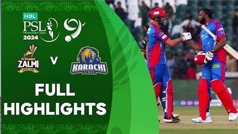 Peshawar Zalmi vs Karachi Kings | Match 6 Full Highlights | HBL PSL 9 ...