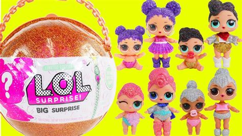 LOL Surprise Dolls + Lil Sisters Big Giant Surprise Ball - YouTube