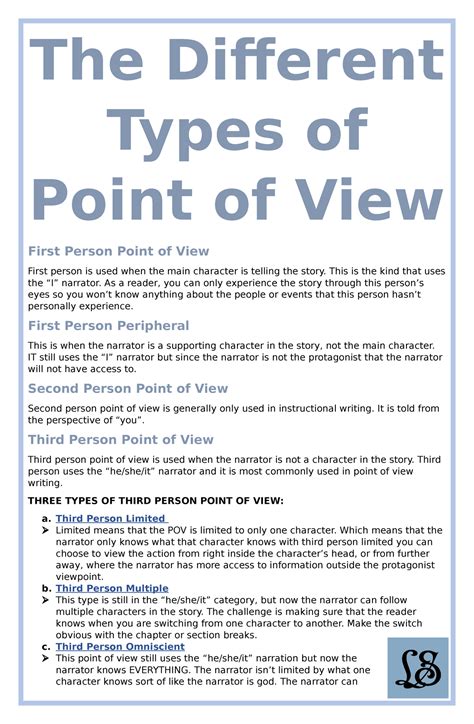 The Different Types of Point of View - The Different Types of Point of ...