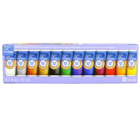 Artist's Loft® Metallic Acrylic Paint Set, 12 Count