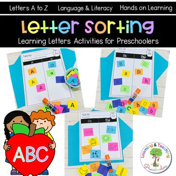 Letter Sorting Learning Letters Activities for Preschoolers | TPT