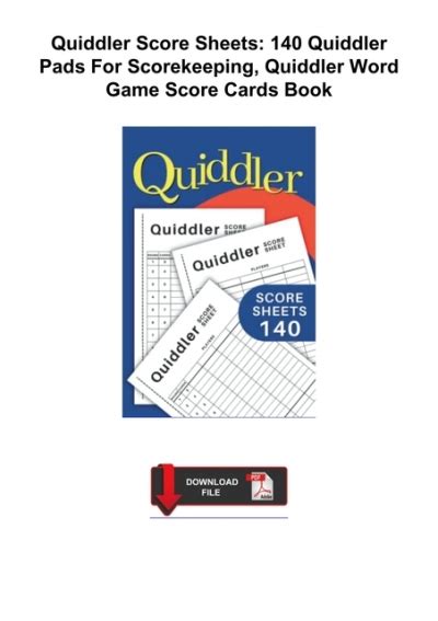 [DOWNLOAD]⚡️PDF ️ Quiddler Score Sheets: 140 Quiddler Pads For Scorekeeping, Quiddler Word Game ...