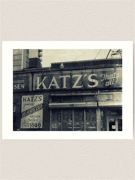 "Famous Katz's Deli" Art Print by ShellyKay | Redbubble