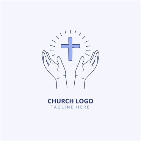 Free Hand-drawn Monocolor The Hope Church Logo template