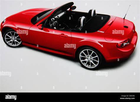 red mazda miata convertible sports car Stock Photo - Alamy