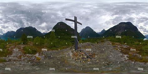 360° view of Cross in the Lodal Valley, Norway - Alamy