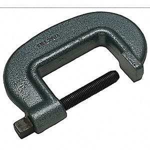 WILTON Extra Heavy Duty Forged Steel C-Clamp, 12-3/8" Max. Opening, 4-1/4" Throat Depth, Black ...