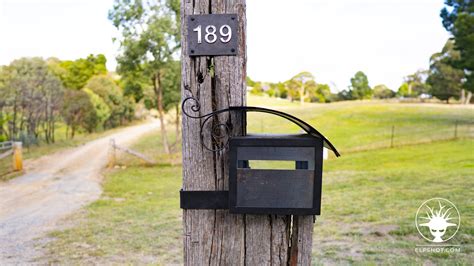 Letterbox with railway sleepers, steel fabrication and basic ...