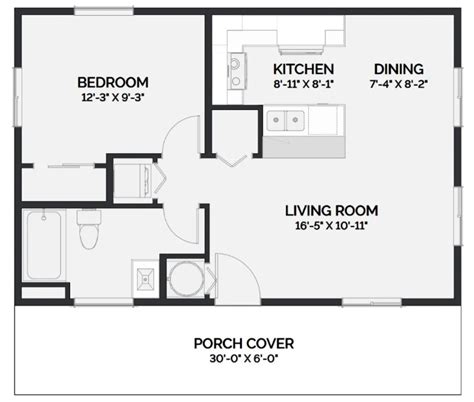 One Bedroom House Plans for Starter Homes | CK