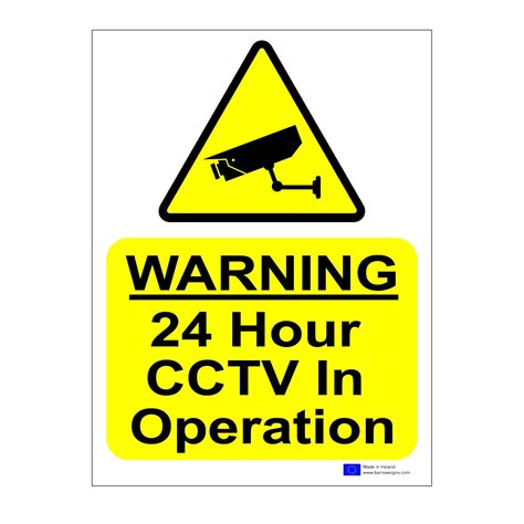 CCTV Sign | CCTV In 24 Hour Operation – www.signsonline.ie