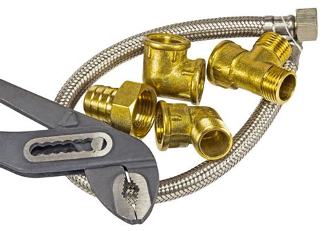 Brass fitting for plumbing stock photo. Image of industry - 97202466