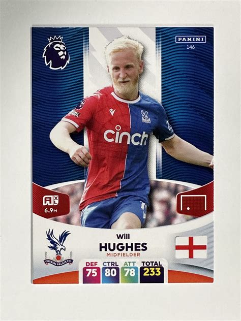 146 Will Hughes Crystal Palace Base Panini Premier League Adrenalyn XL ...