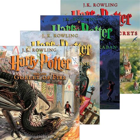 Harry Potter Illustrated Editions 4-Pack by J.K. Rowling (Hardcover ...