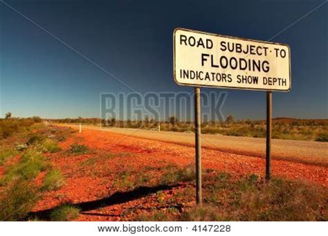 Sign Road Subject Flooding Image & Photo | Bigstock