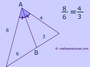 The Angle Bisector Theorem. How a bisector creates proportional sides of a triangle..