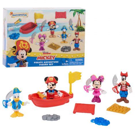 Disney Junior Mickey Mouse Pirate Adventure Figure Set - Just Play | Toys for Kids of All Ages