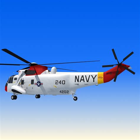 Military Helicopter Sikorsky SH-3 Sea King 3D Model – 3D Horse