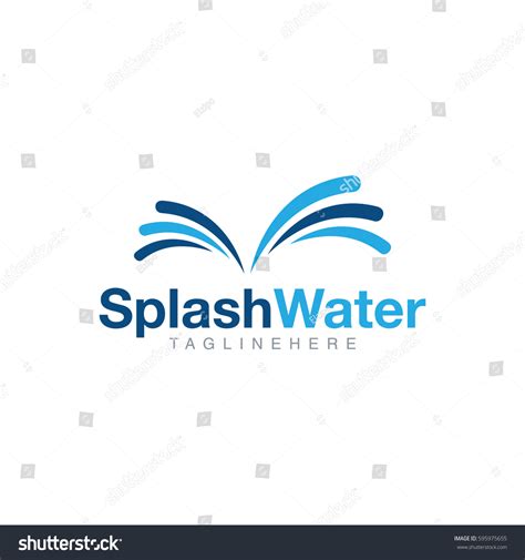 Splash Water Logo Design Stock Vector (Royalty Free) 595975655