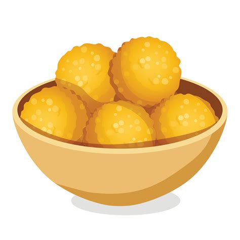 Indian traditional sweets laddu in plate. Vector illustration. 12784778 Vector Art at Vecteezy