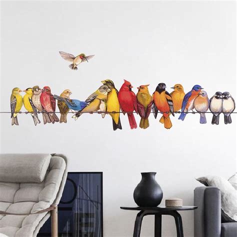 Birds on a Wire Wall Decal – the treasure thrift | Wall decals, Wall ...