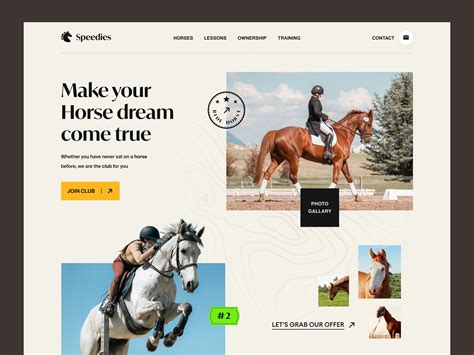 Horse Riding Club website by Farzan Faruk for Rylic Studio on Dribbble