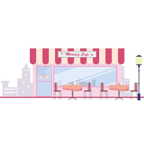 Cafe Illustration Background #325076 - TemplateMonster