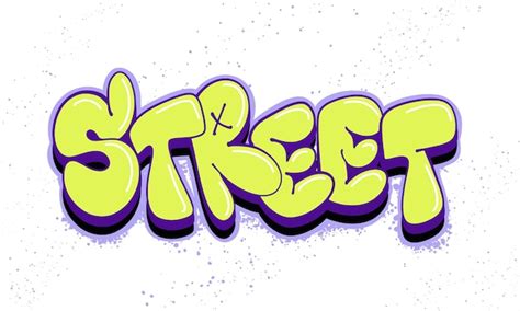 Premium Vector | Street Graffiti Bubble style hand drawn lettering