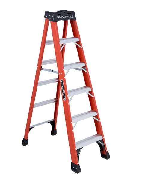 Buy Louisville Ladder 6-Foot Fiberglass Step Ladder, 375-Pound Capacity ...