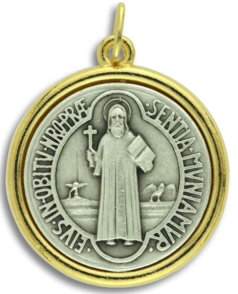 Catholic Medal St Benedict cross Gold Religious Medal Gold Filled ...