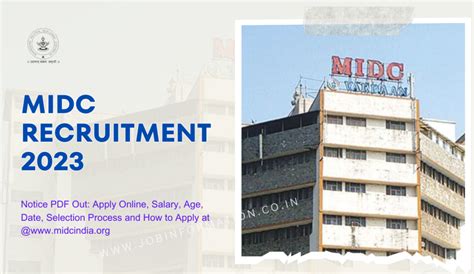 MIDC Recruitment 2023 Notice PDF Out: Apply Online 800+ Posts ...