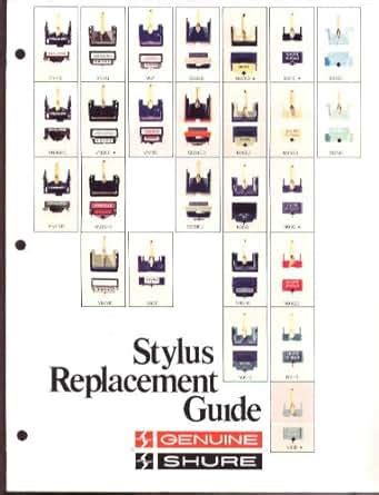 Amazon.com: Shure Stylus Replacement Guide folder ca 1980 ...