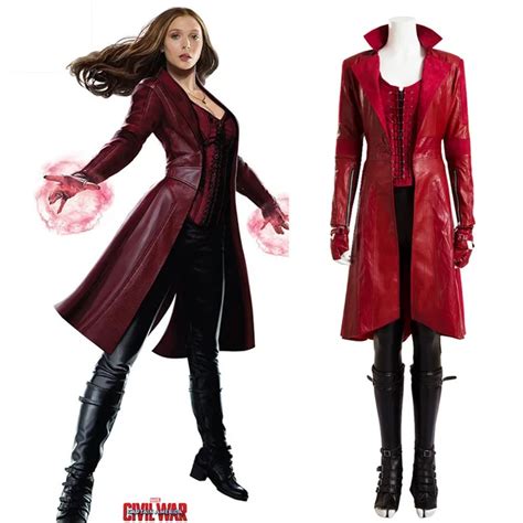 Hero Catcher Wanda Maximoff Scarlet Witch costume Captain America Civil War Wonda Costume ...