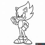 Super Sonic Coloring Page  Easy Drawing Guides sketch template