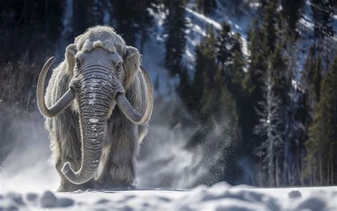 Premium Photo | Mammoth in ice age Prehistoric era Generative AI