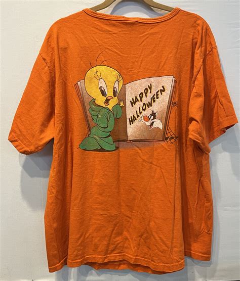 Vintage Pretty Darn Scary Looney Tunes Halloween Shir… - Gem