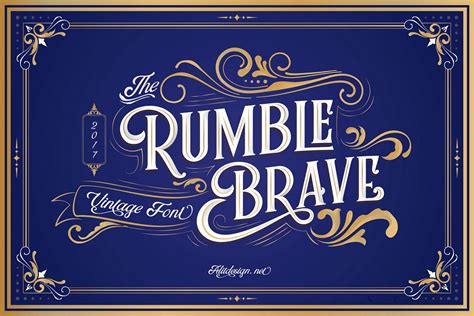 Rumble Brave Vintage Fonts by alit suar | Font Bundles