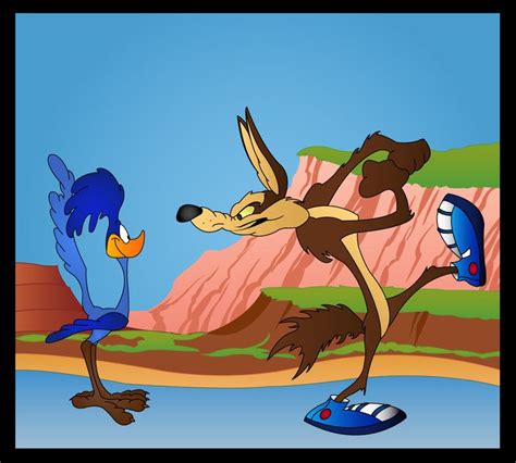 Roadrunner and Coyote | Cartoon illustration, Road runner, Coyote