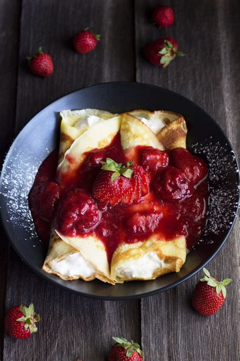 Strawberry Cream Filled Crepes | Butter and Things