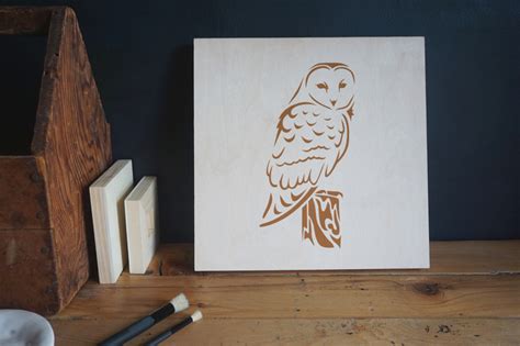 Barn Owl Stencil (8.5″x11″) | Stencil 1