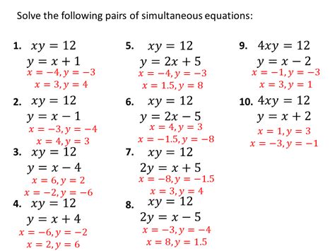 questions on simultaneous linear and quadratic equations